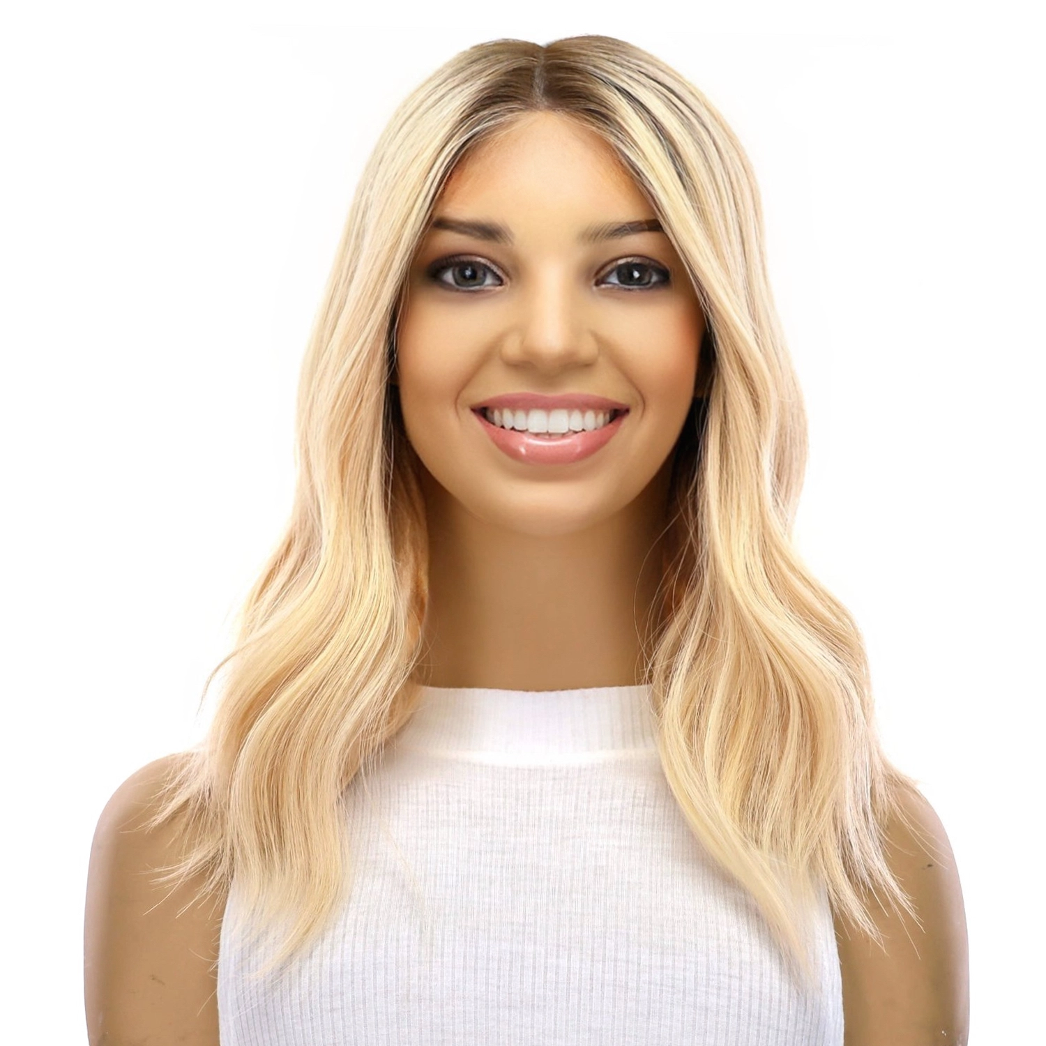 16" Divine Lace Top Wig Warm Platinum Blonde