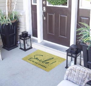 18" x 28" Outdoor Heavy Duty Coir Mat (Smile)