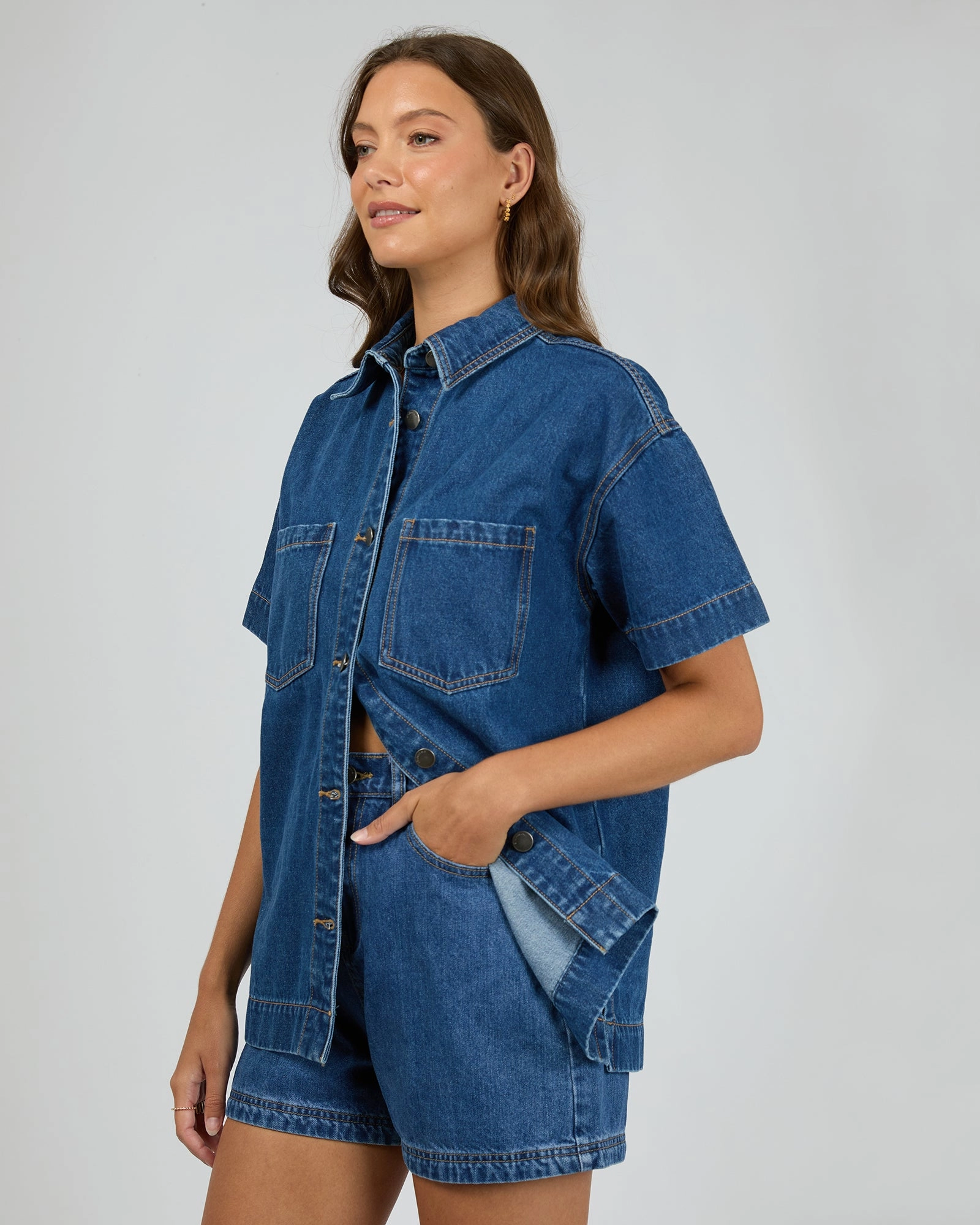 All About Eve Simi Denim Shirt Heritage Blue
