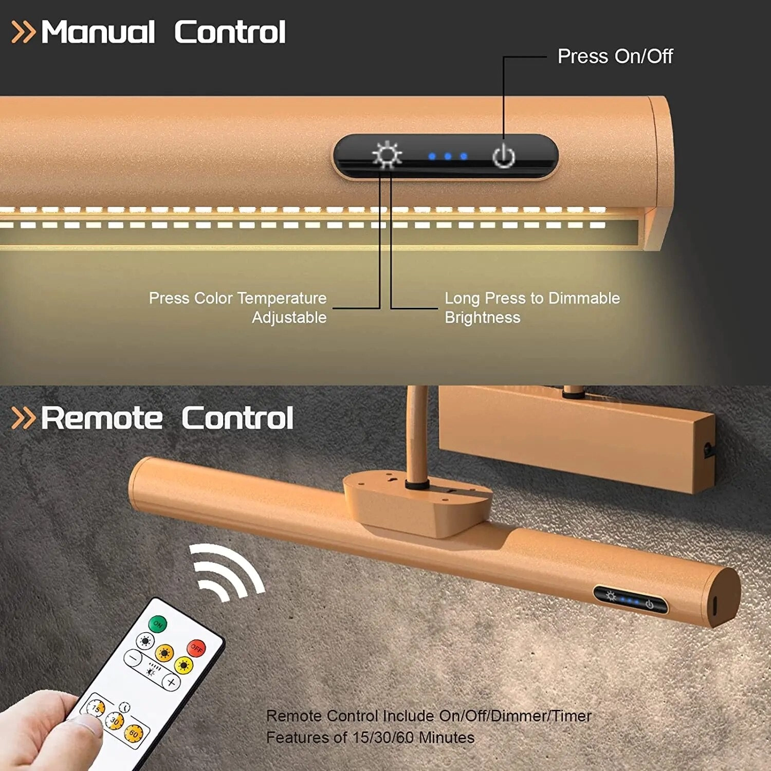 Aluminum Rechargeable Wall Lamp