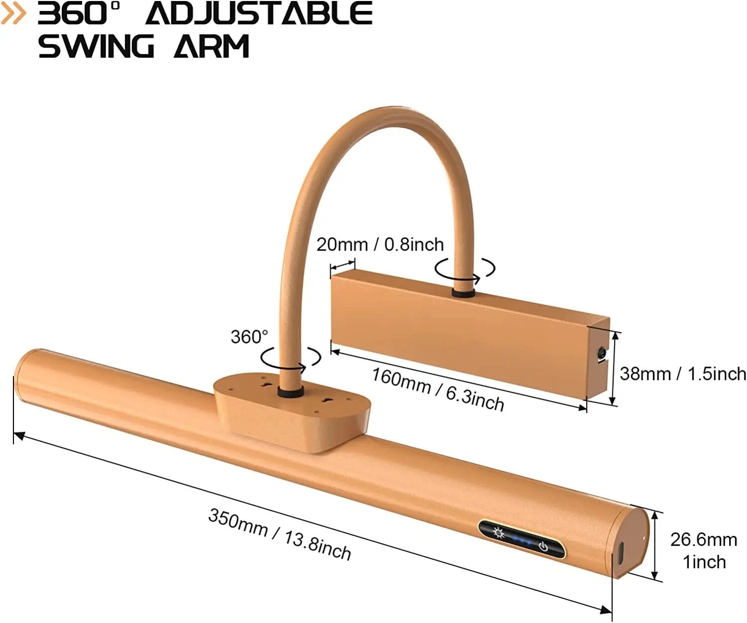 Aluminum Rechargeable Wall Lamp
