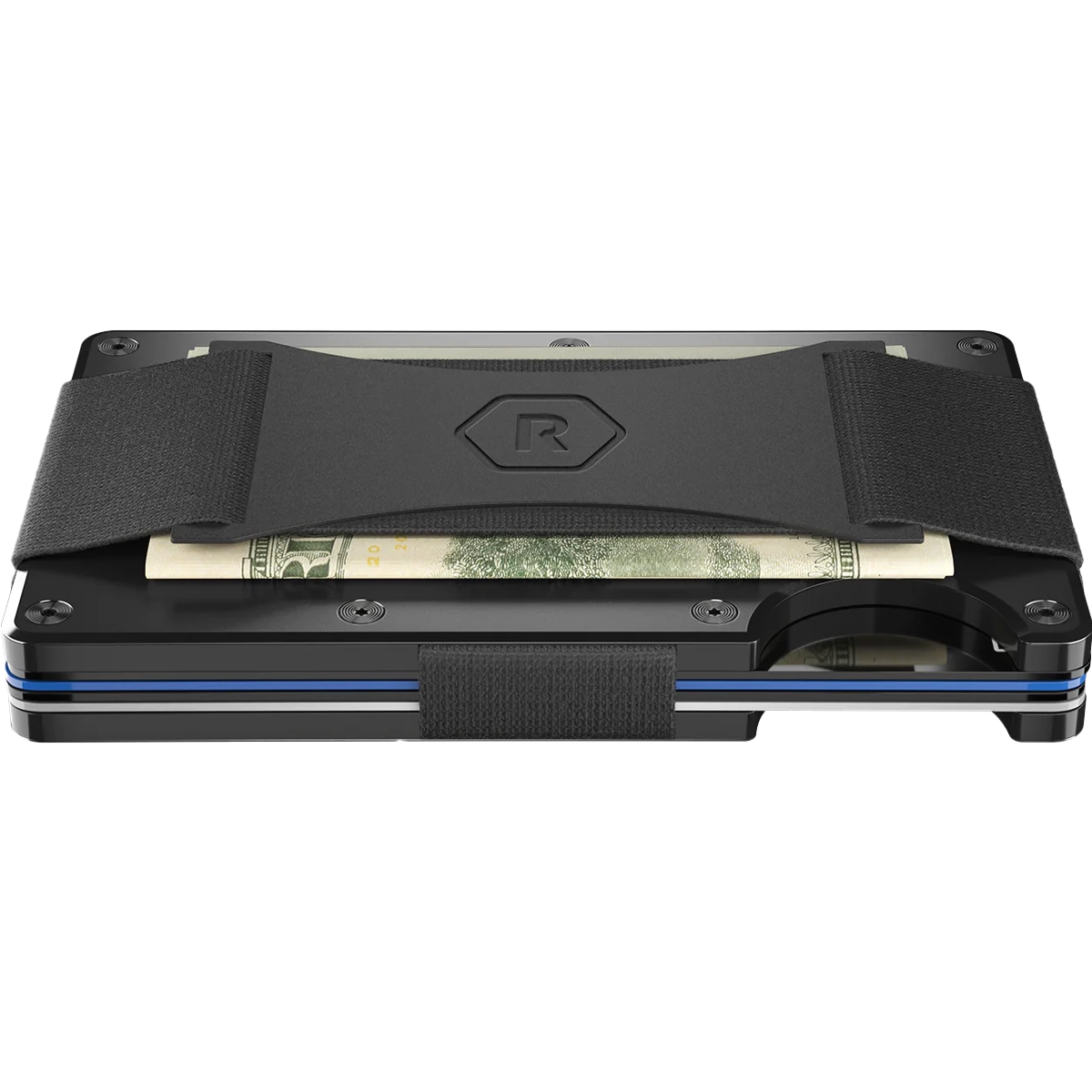 Aluminum Wallet with Cash Strap