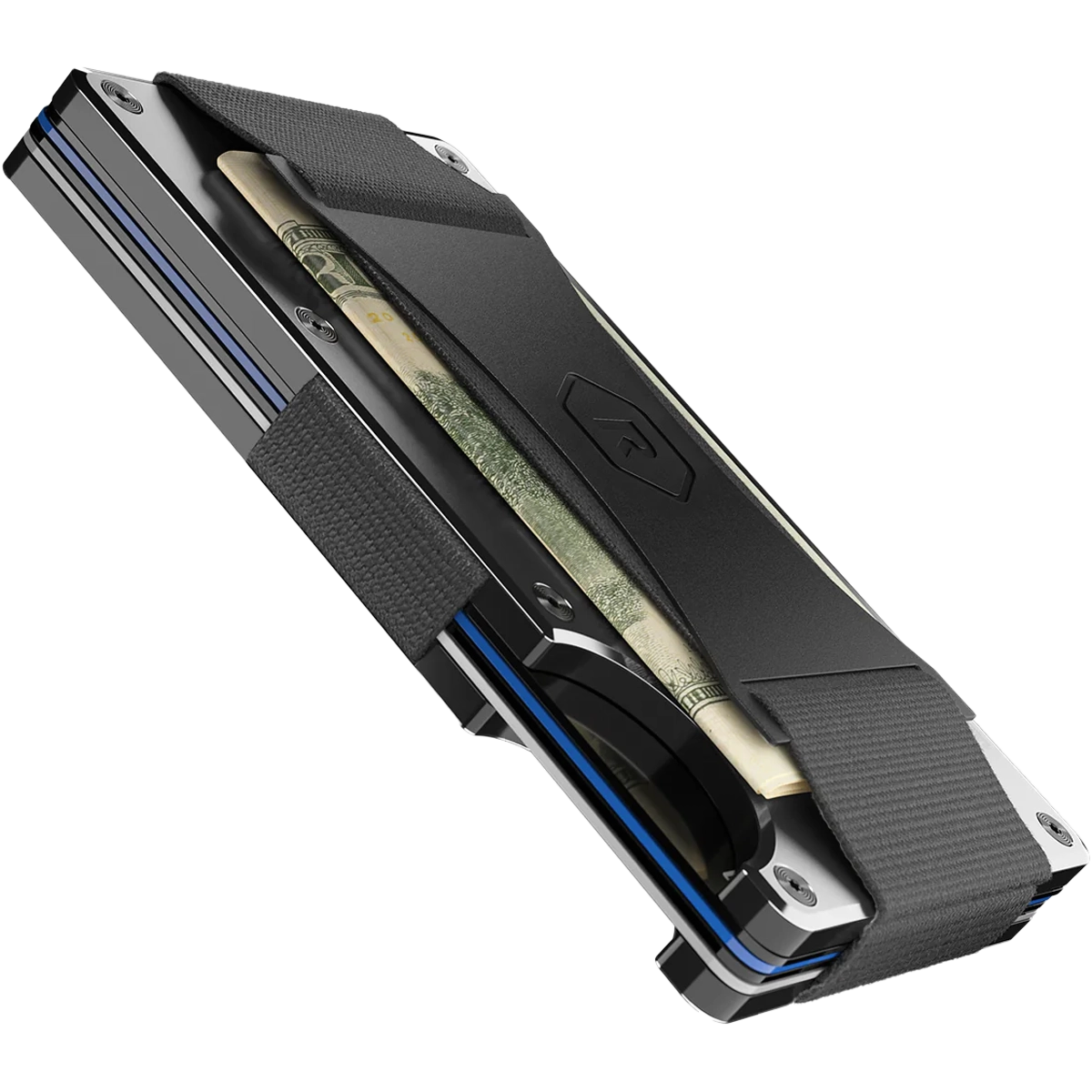 Aluminum Wallet with Cash Strap