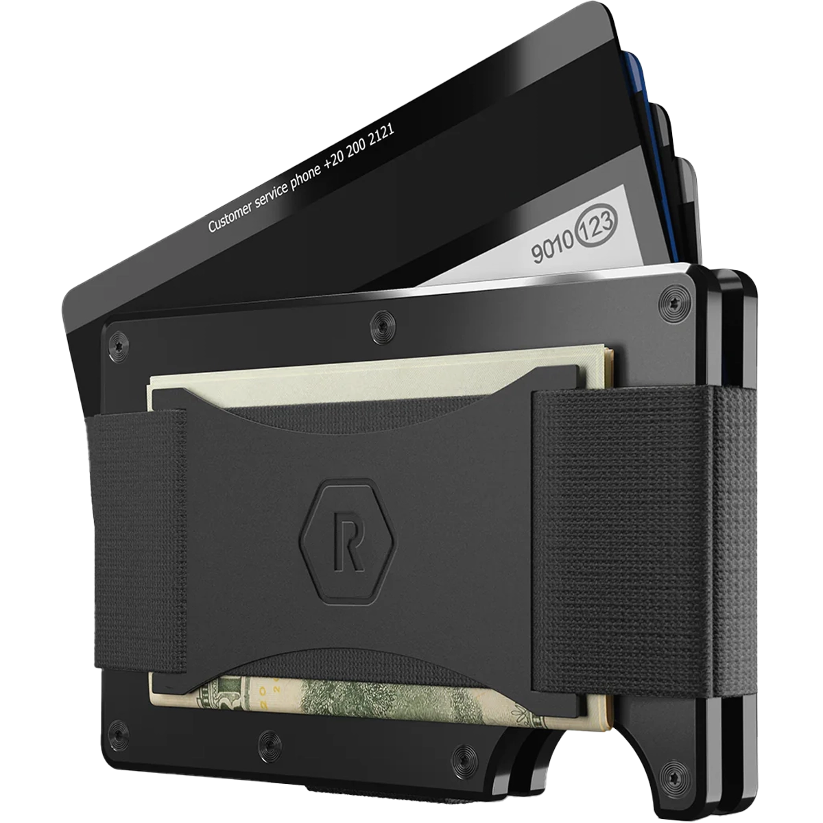 Aluminum Wallet with Cash Strap