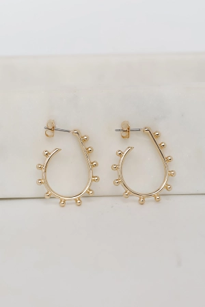 Alyssa Gold Teardrop Hoop Earrings