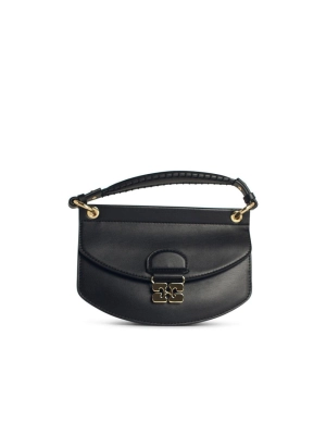 'Apo-G' Black Leather Bag