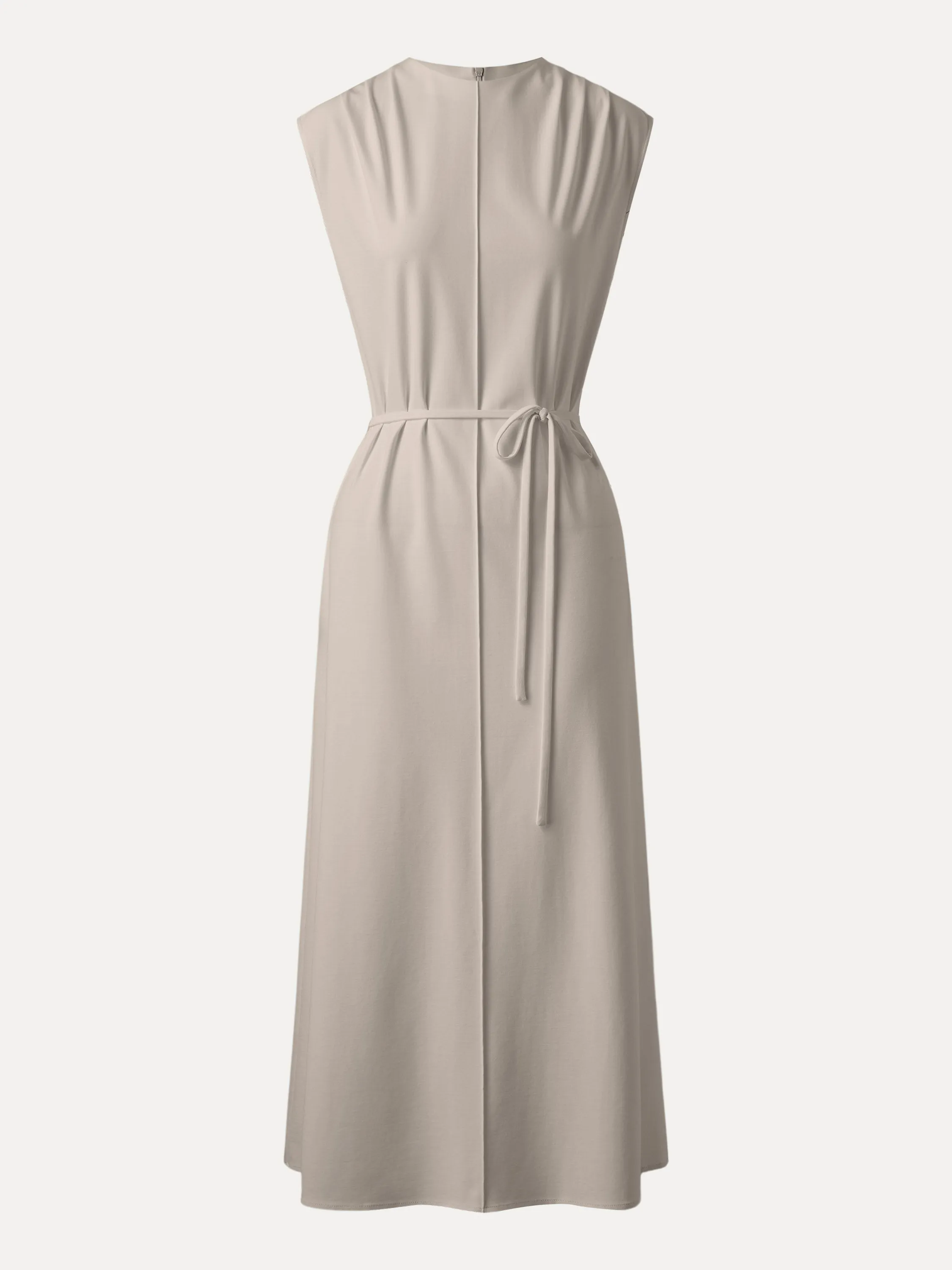 Breezy Easy Crewneck Zippered Midi Dress