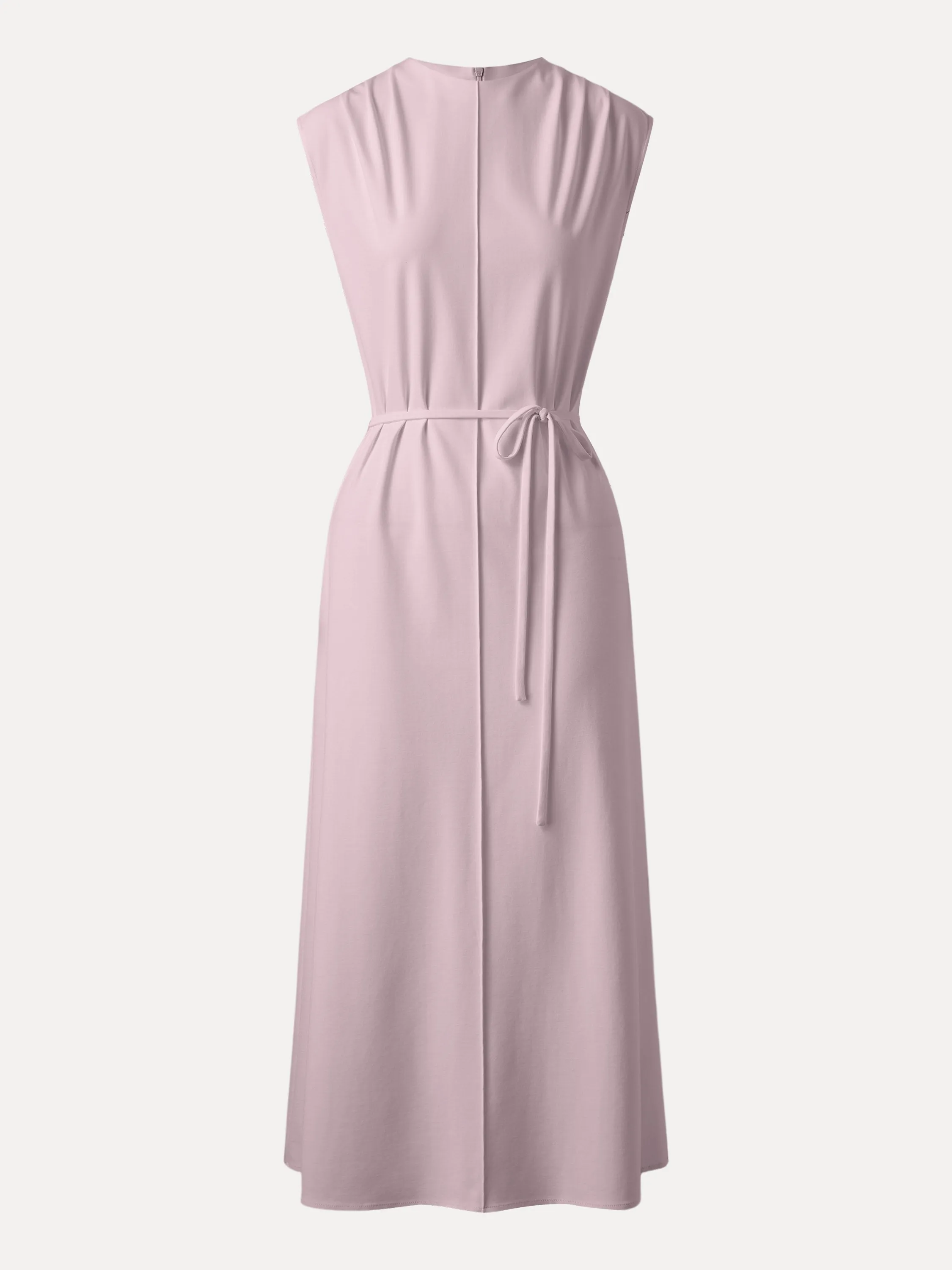 Breezy Easy Crewneck Zippered Midi Dress