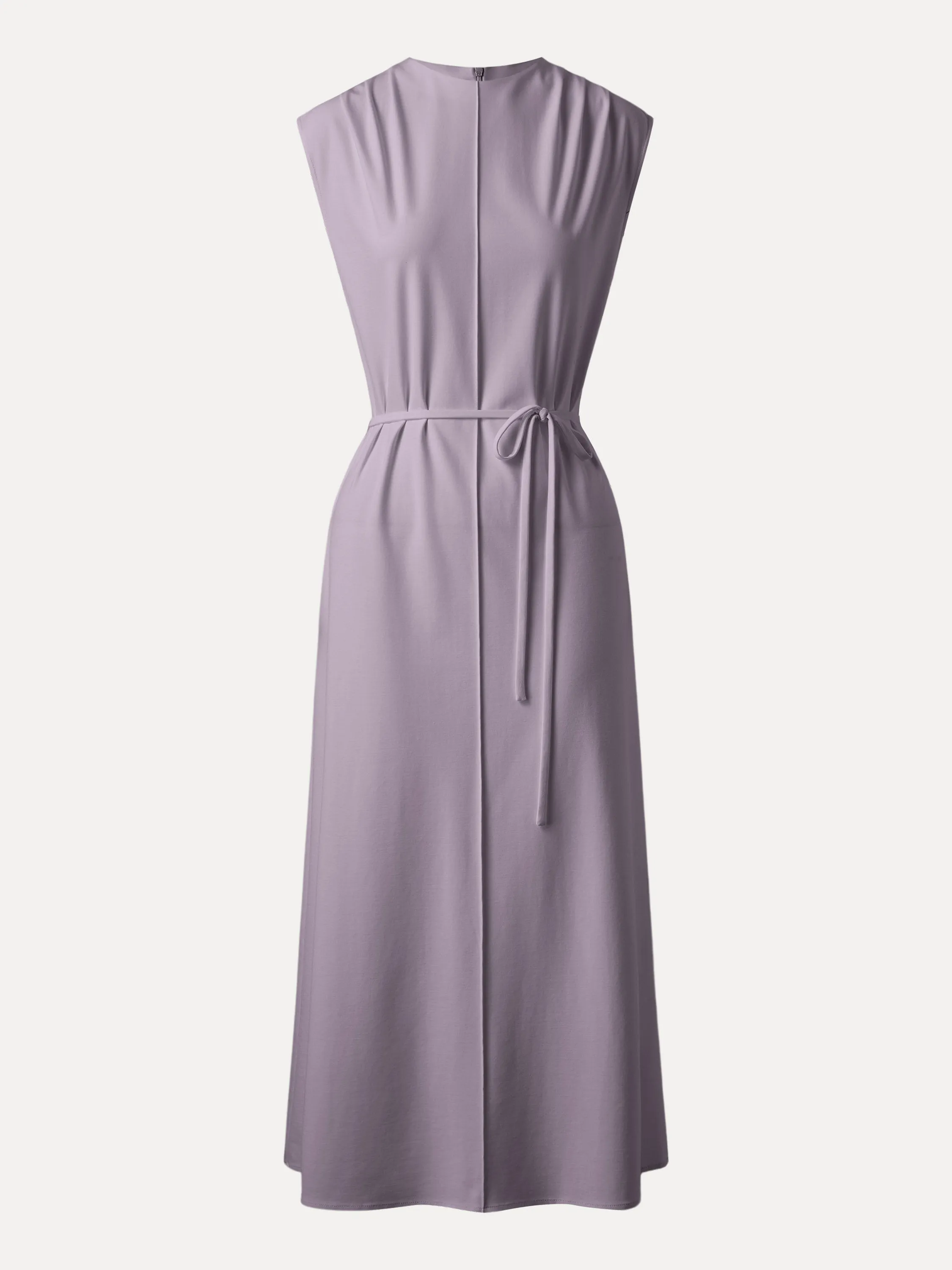 Breezy Easy Crewneck Zippered Midi Dress