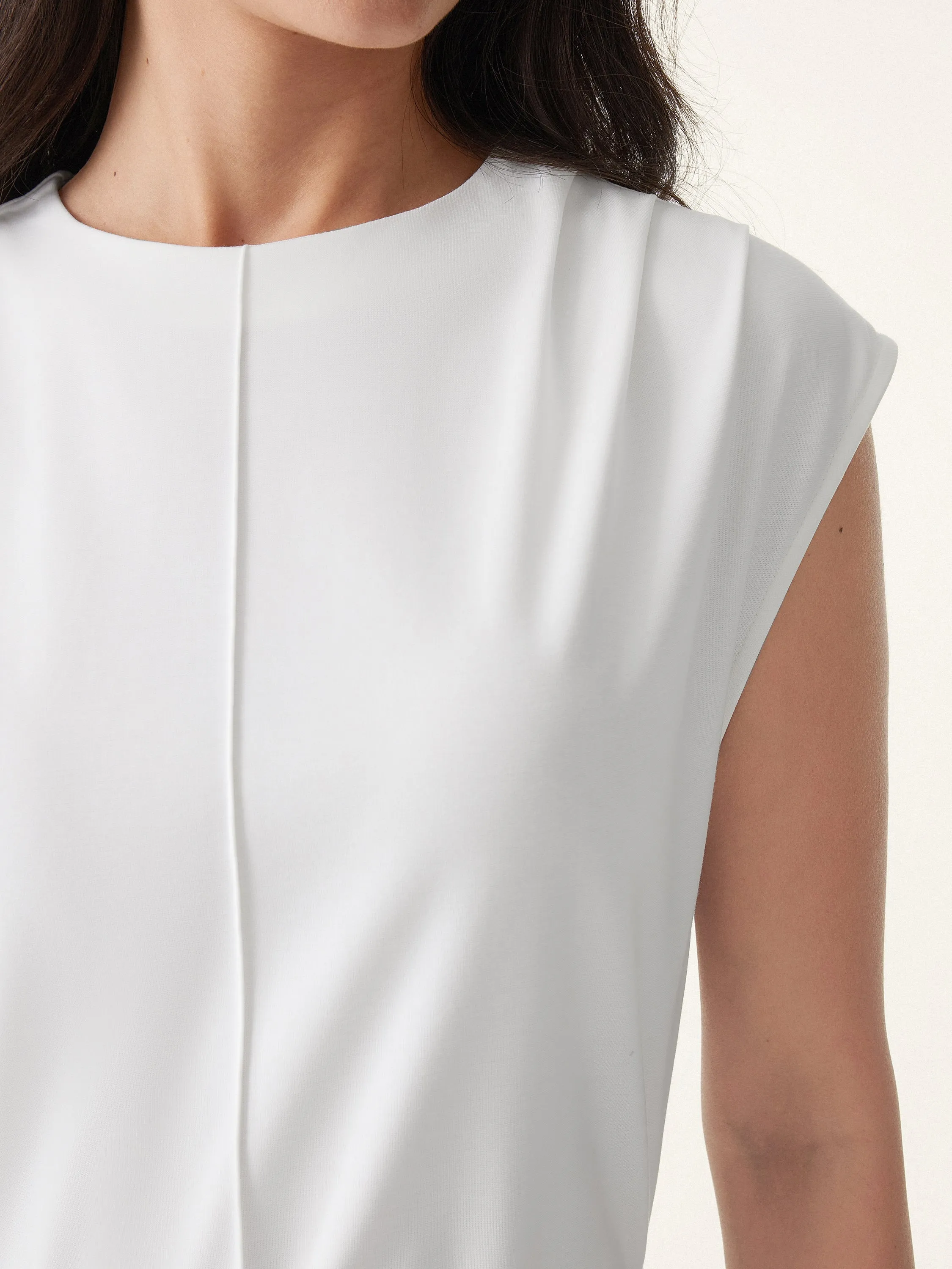 Breezy Easy Crewneck Zippered Midi Dress