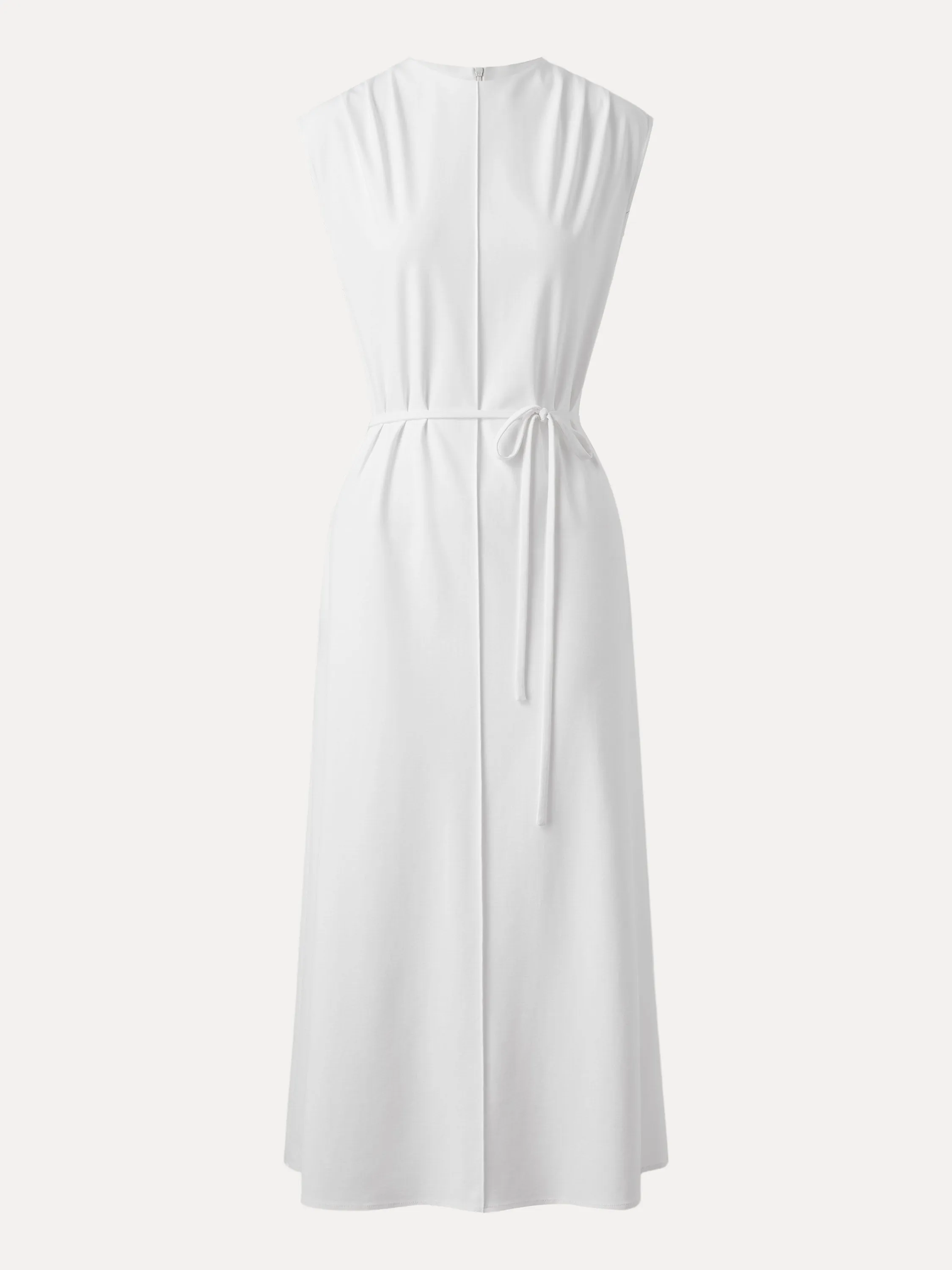 Breezy Easy Crewneck Zippered Midi Dress