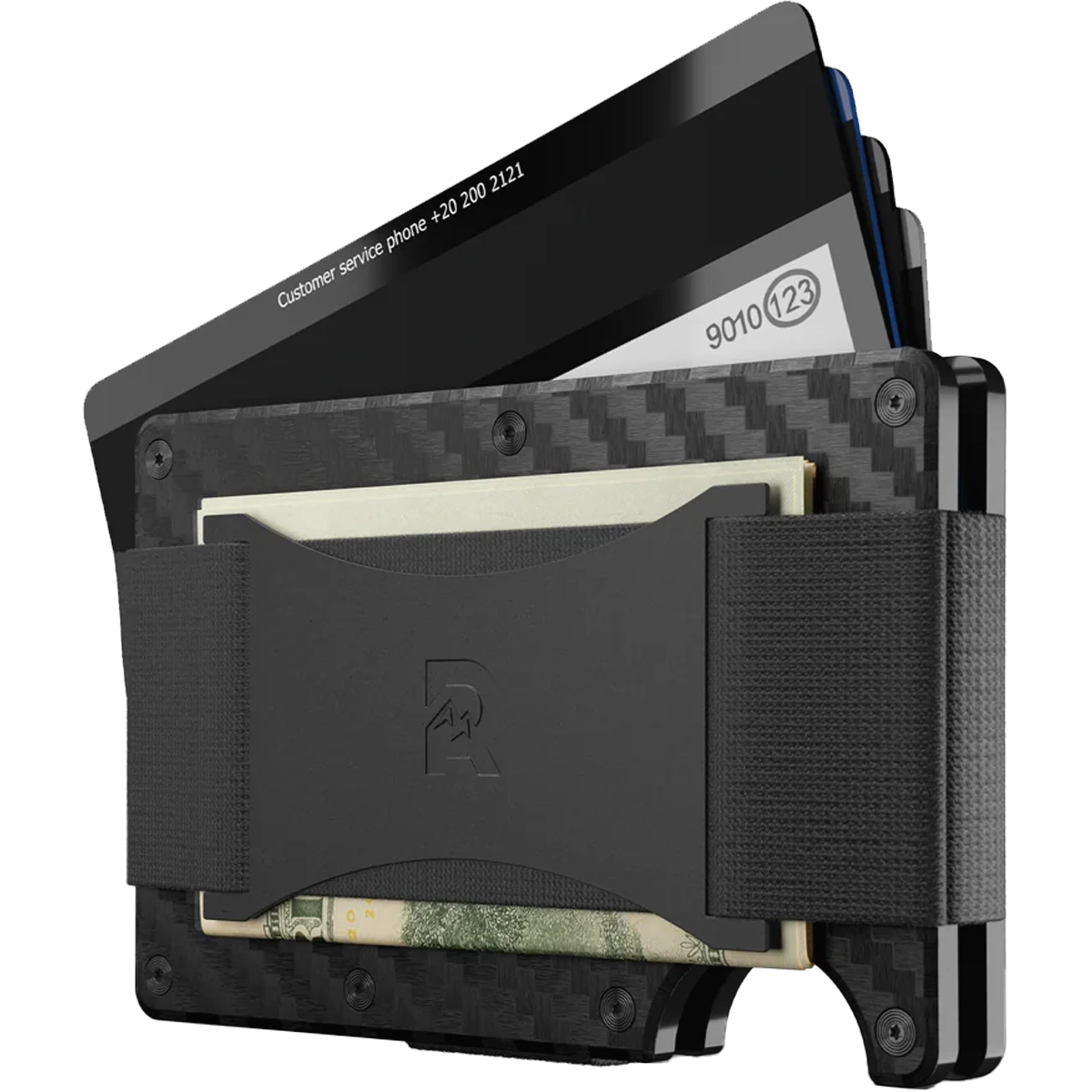 Carbon Fiber Wallet with Cash Strap