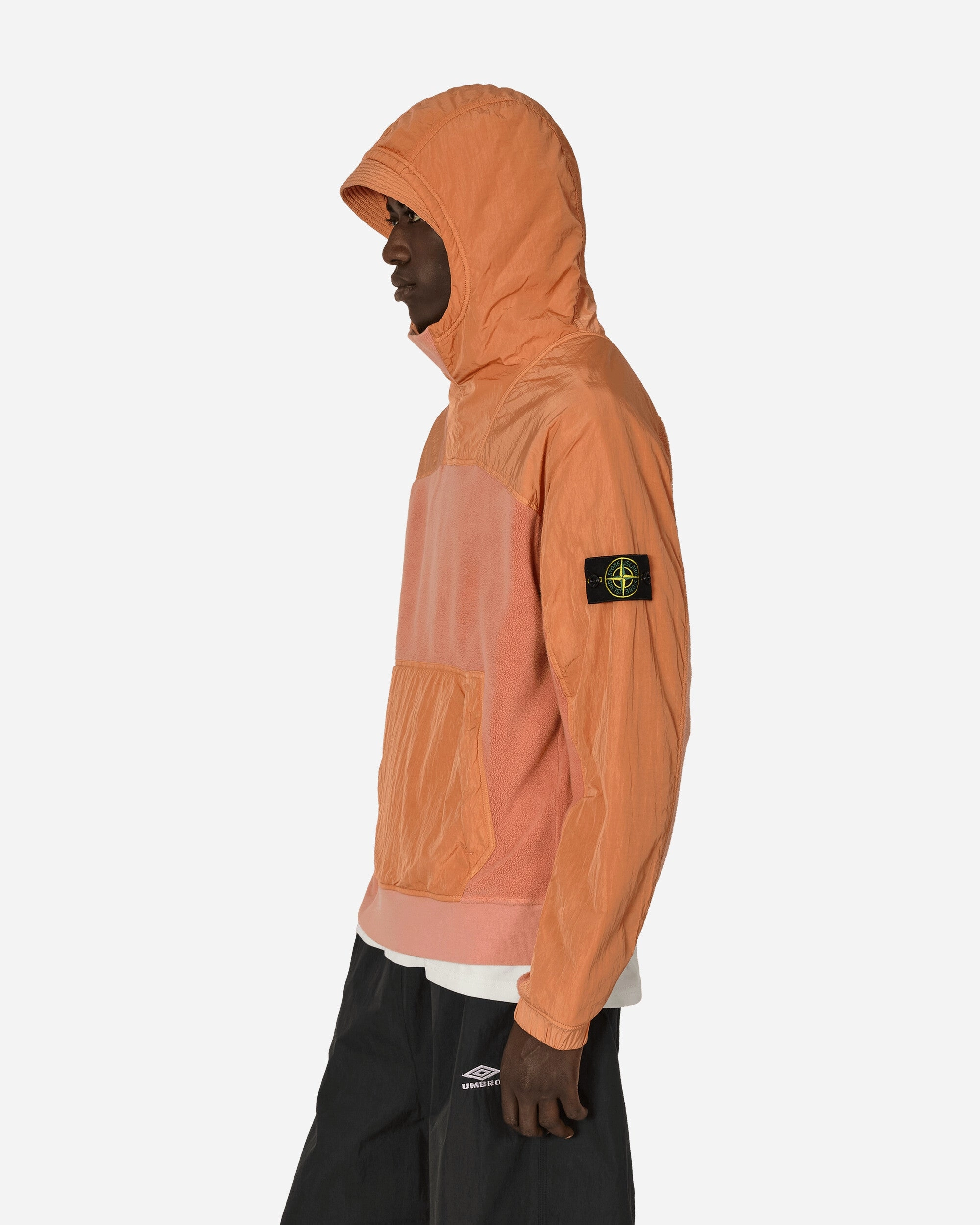 Cotton Pile Nylon-TC Hooded Sweatshirt Orange