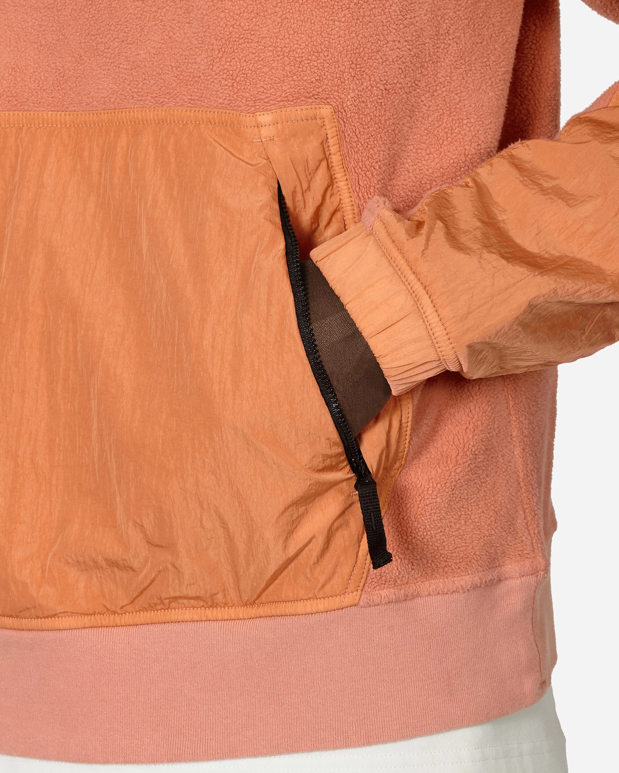 Cotton Pile Nylon-TC Hooded Sweatshirt Orange