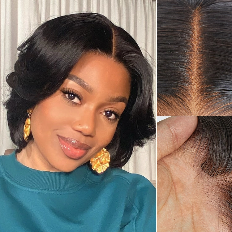 Crazy Wednesday | 1 SEC INSTALL WIG | Elegant Boss Vibe Short Pixie Cut Natural Black / Ombre Brown Glueless Minimalist HD Lace Wig Pre Cut Lace