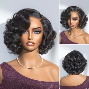 Crazy Wednesday | 1 SEC INSTALL WIG | Mature Boss Brown Ombre Highlight / Natural Black / Salt and Pepper Loose Wave Glueless Minimalist HD Lace Wig