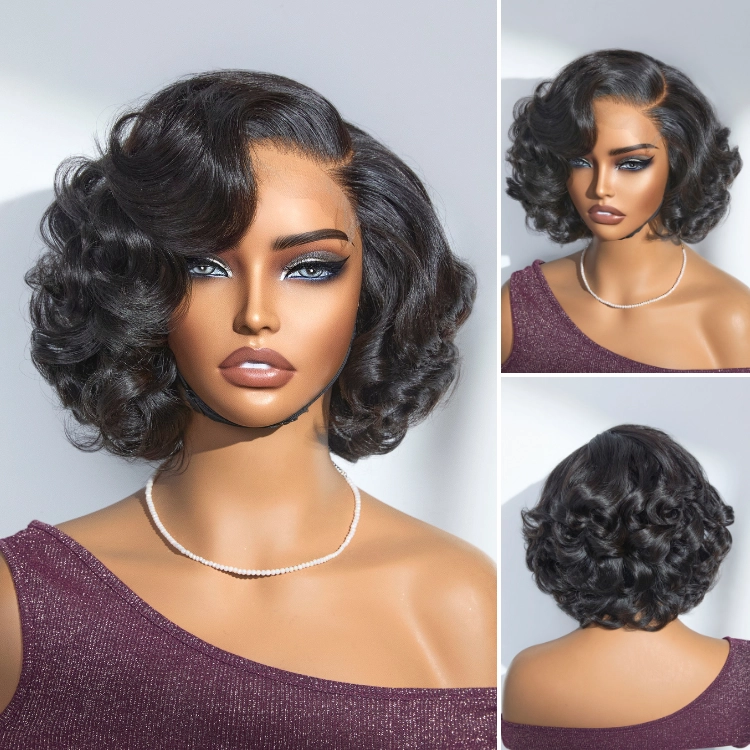Crazy Wednesday | 1 SEC INSTALL WIG | Mature Boss Brown Ombre Highlight / Natural Black / Salt and Pepper Loose Wave Glueless Minimalist HD Lace Wig
