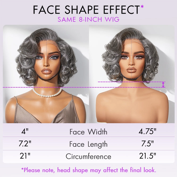 Crazy Wednesday | Mature Boss Salt and Pepper Bouncy Egg Curls Glueless Minimalist HD Lace Grey Wig