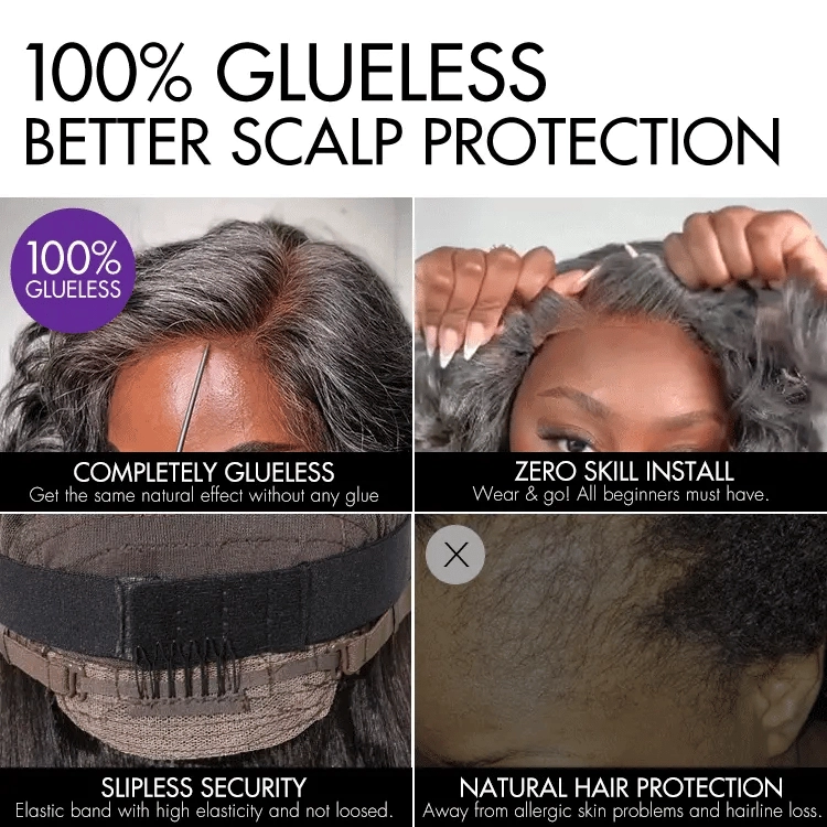 Crazy Wednesday | Mature Boss Salt and Pepper Bouncy Egg Curls Glueless Minimalist HD Lace Grey Wig