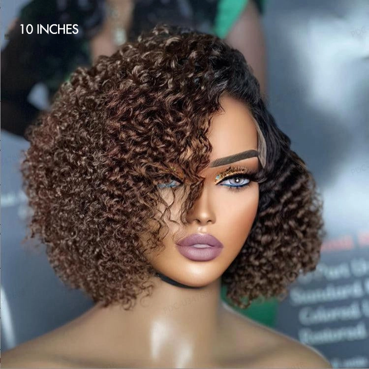 Crazy Wednesday | Ombre Brown Fluffy Kinky Curl Glueless Minimalist HD Lace Wig Ready to Go