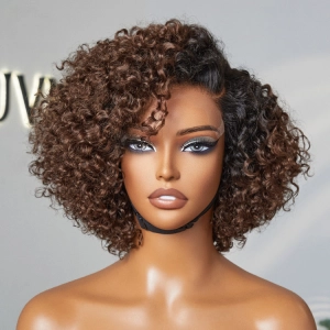 Crazy Wednesday | Ombre Brown Fluffy Kinky Curl Glueless Minimalist HD Lace Wig Ready to Go