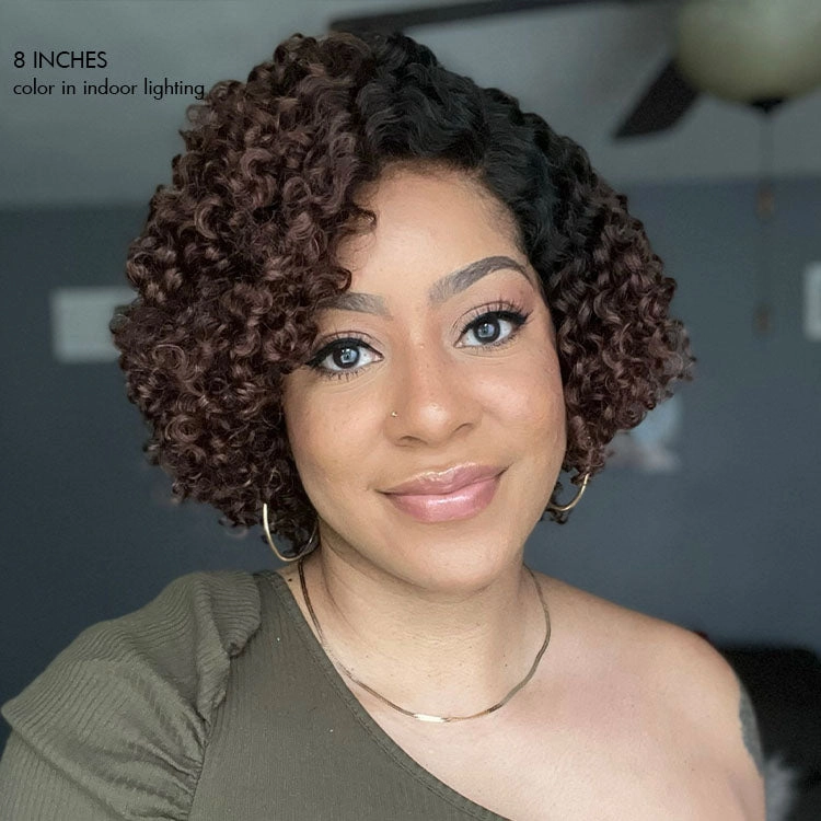 Crazy Wednesday | Ombre Brown Fluffy Kinky Curl Glueless Minimalist HD Lace Wig Ready to Go