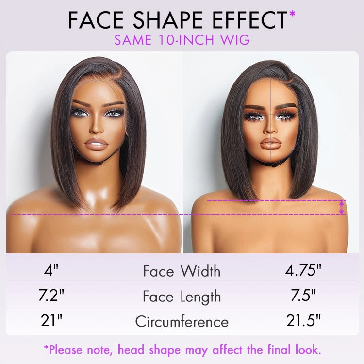 Crazy Wednesday | Silky Blunt Cut Bob Snugfit Glueless Minimalist HD Lace Short Wig Pre-Cut Lace