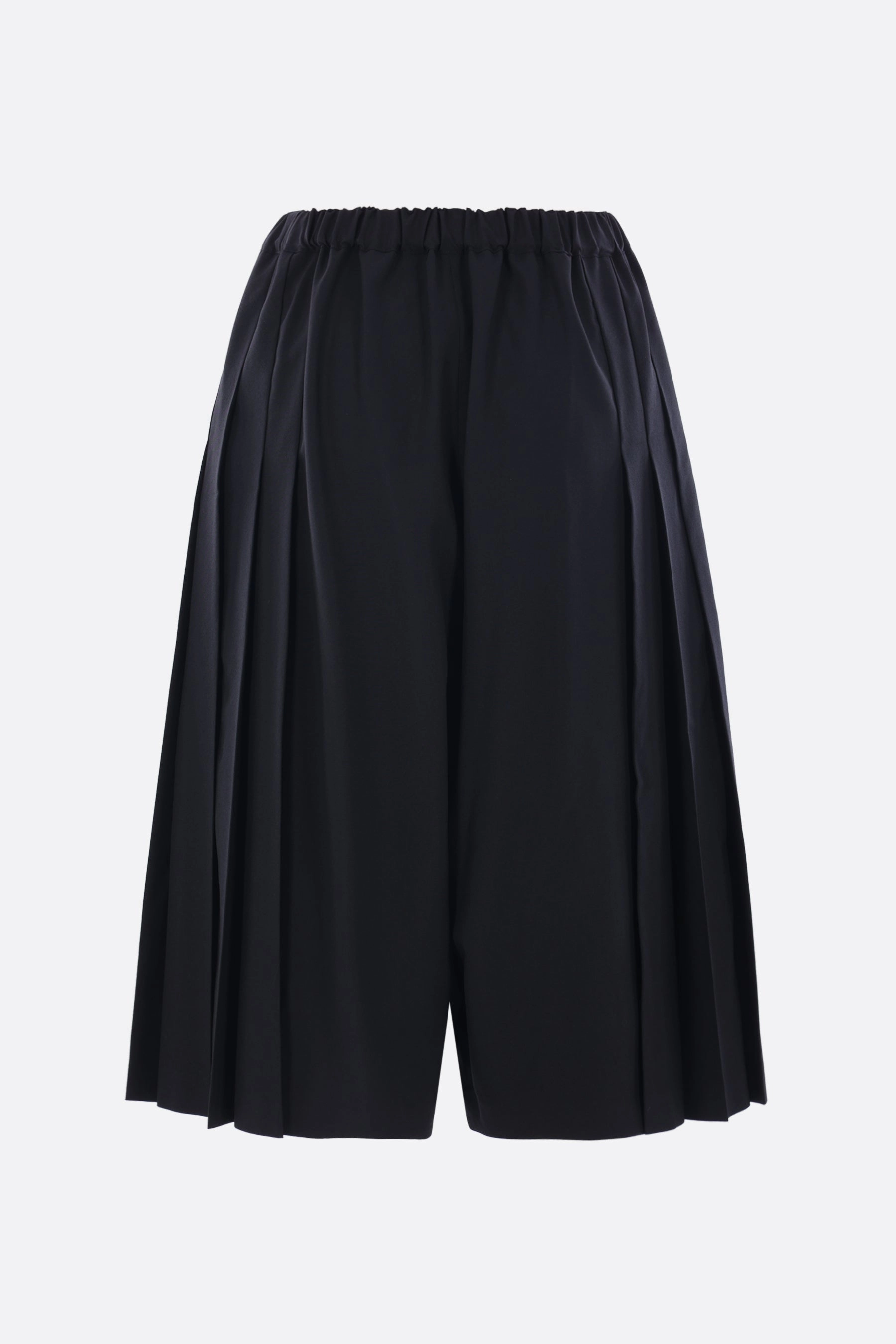 crop trousers in lightweight pleated wool