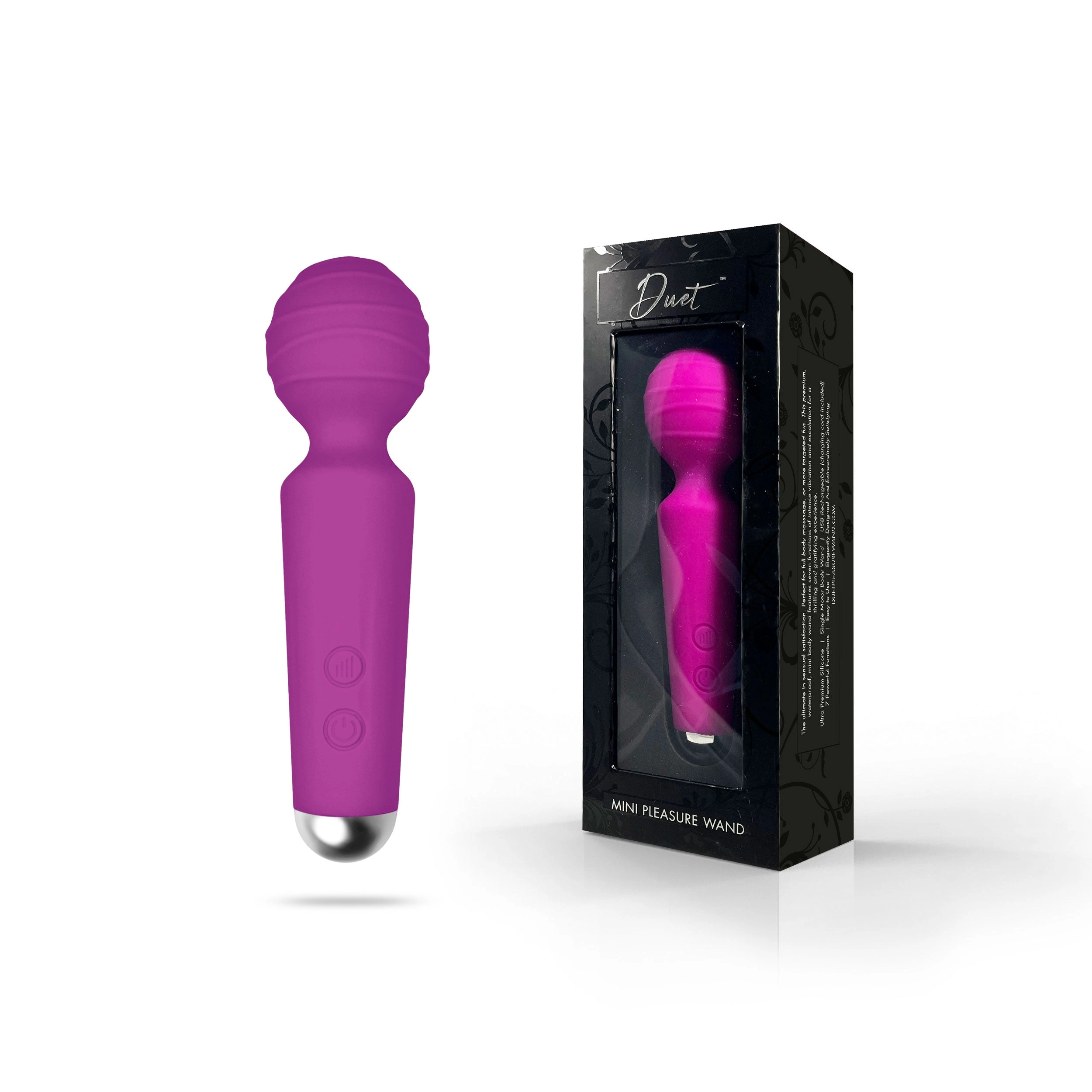 Duet Purple Mini Pleasure Wand Vibrating Massager