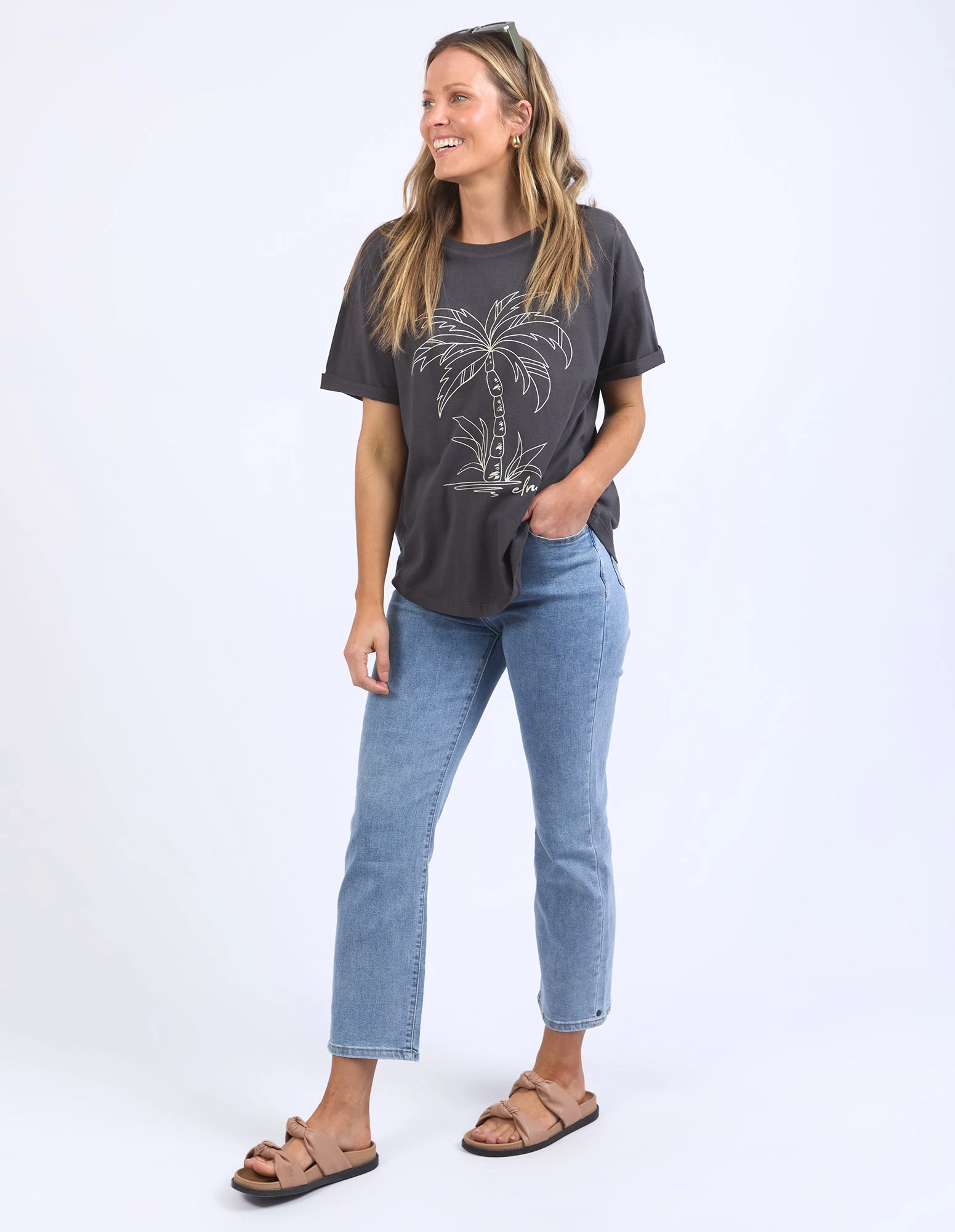 Elm Easy Breezy Tee Charcoal