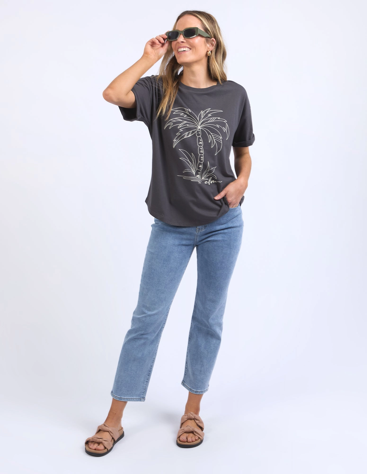 Elm Easy Breezy Tee Charcoal