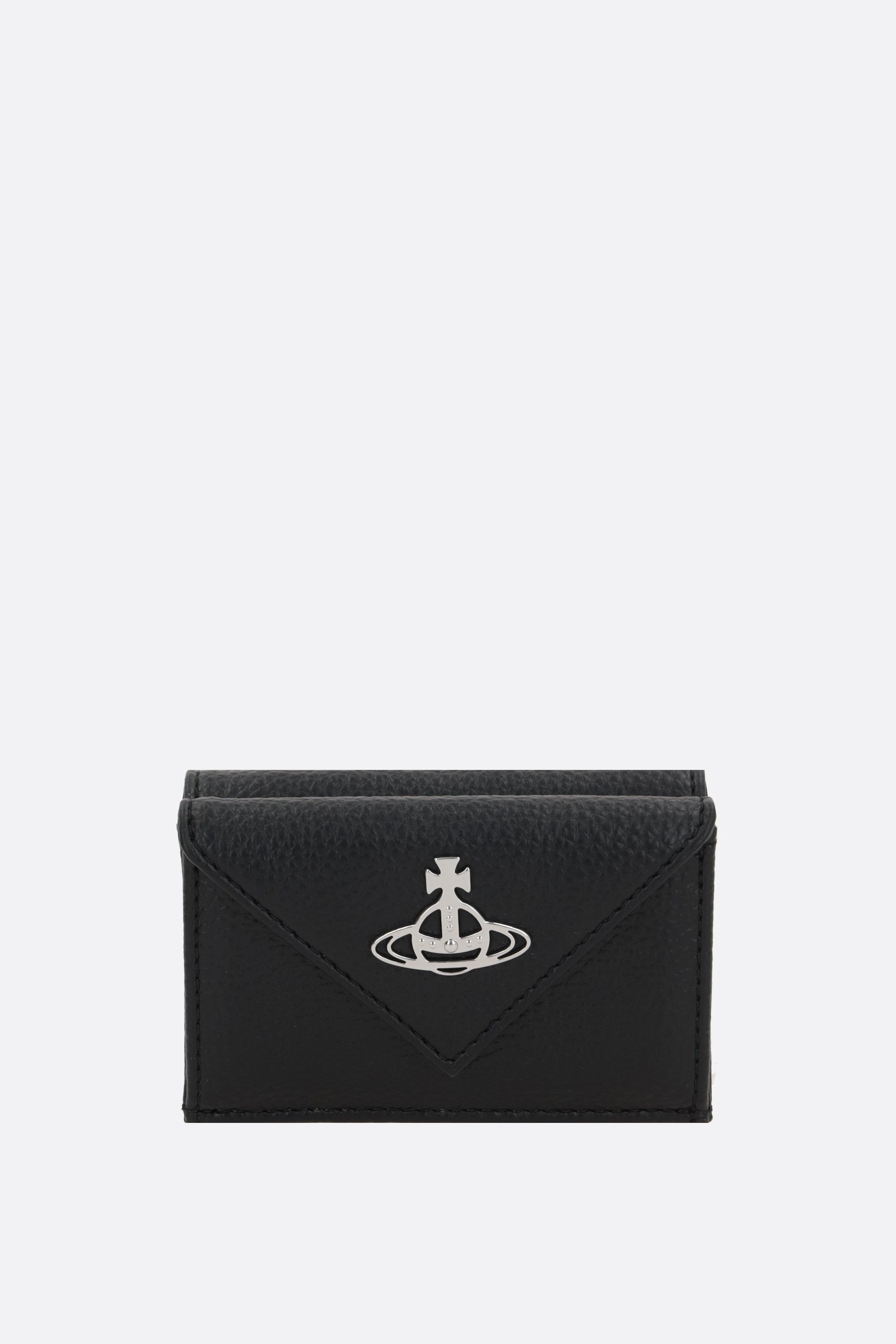 Envelope compact billfold wallet in faux leather