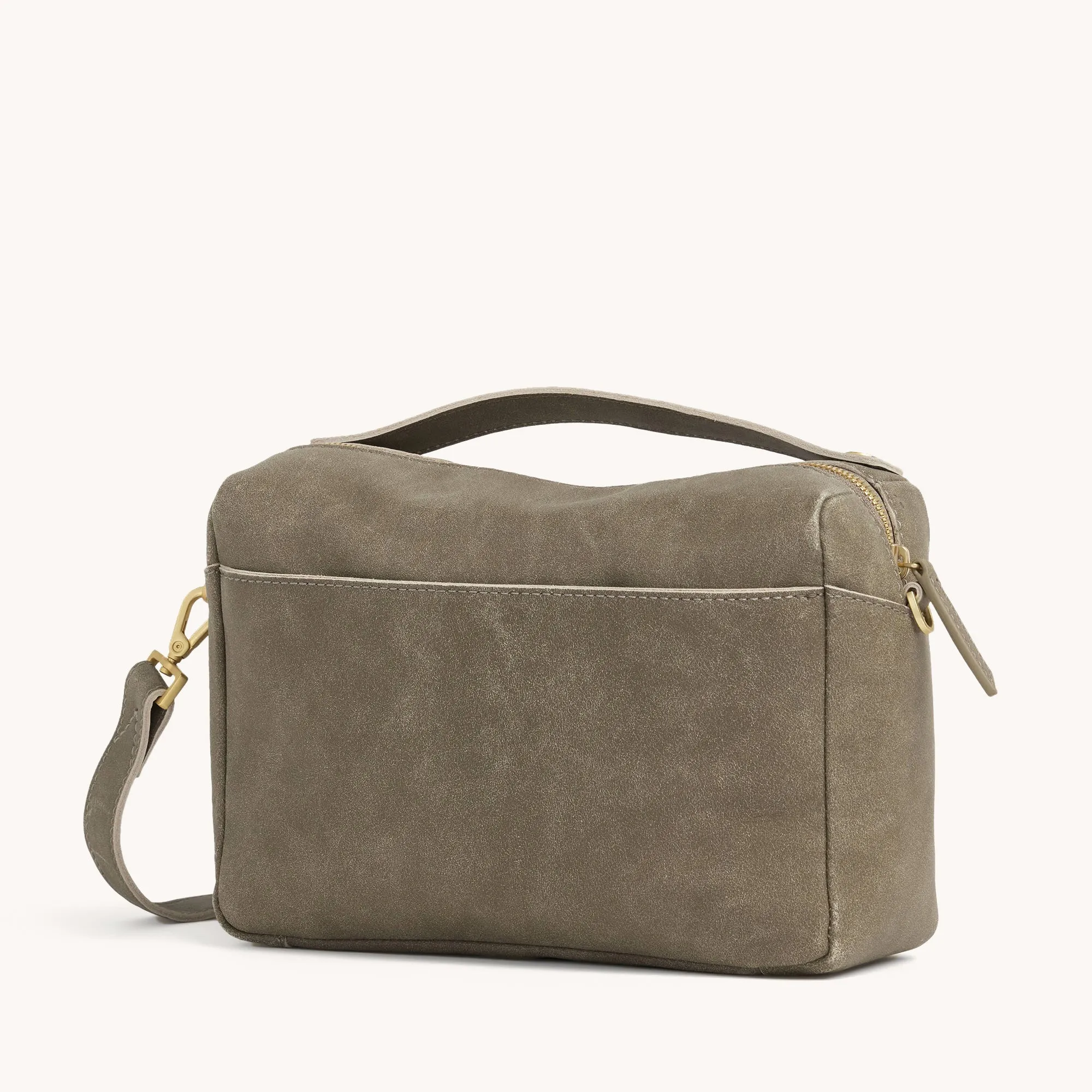 Evan Crossbody | Pewter/Brushed Gold | Med