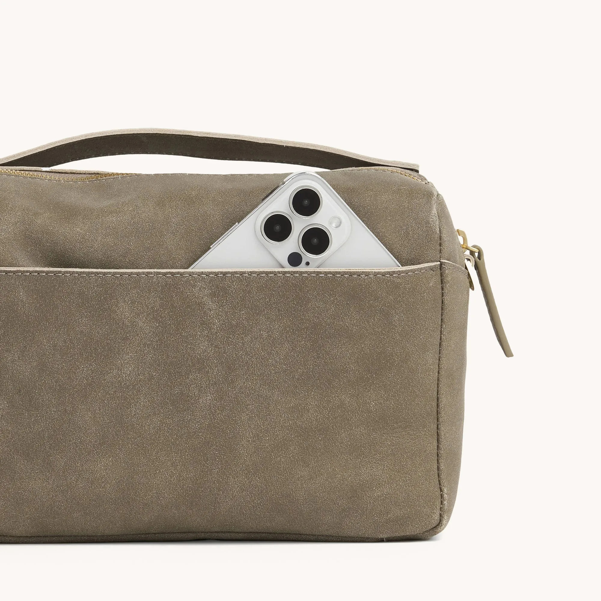 Evan Crossbody | Pewter/Brushed Gold | Med