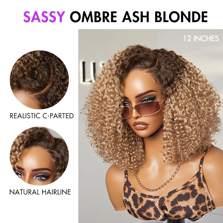Exclusive Sale | Trendy Short Cut Curly Minimalist HD Lace Glueless Side Part Wig 100% Human Hair