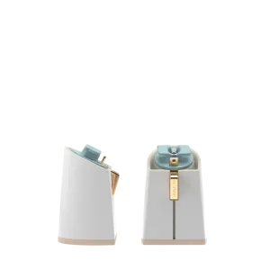 Flare Block Heel Kit White 4"