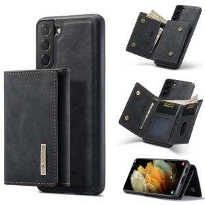 For Samsung Galaxy S21  DG.MING M1 Series 3-Fold Multi Card Wallet   Magnetic Back Cover Shockproof