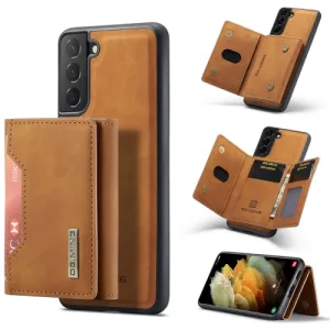 For Samsung Galaxy S21  DG.MING M2 Series 3-Fold Multi Card Bag   Magnetic Back Cover Shockproof