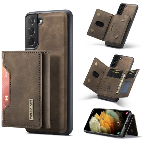 For Samsung Galaxy S21  DG.MING M2 Series 3-Fold Multi Card Bag   Magnetic Back Cover Shockproof
