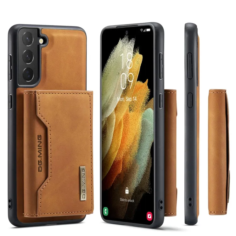 For Samsung Galaxy S21  DG.MING M2 Series 3-Fold Multi Card Bag   Magnetic Back Cover Shockproof