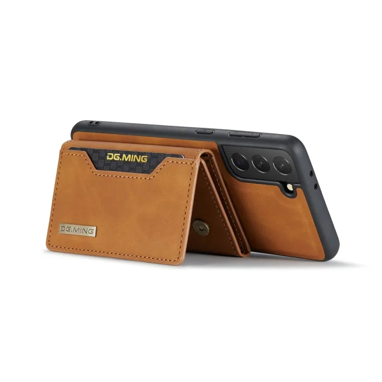 For Samsung Galaxy S21  DG.MING M2 Series 3-Fold Multi Card Bag   Magnetic Back Cover Shockproof