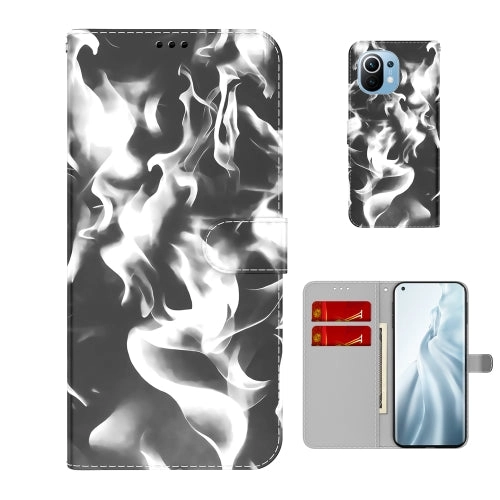 For Xiaomi Mi 11 Cloud Fog Pattern Horizontal Flip Leather Case with Holder  Card Slot