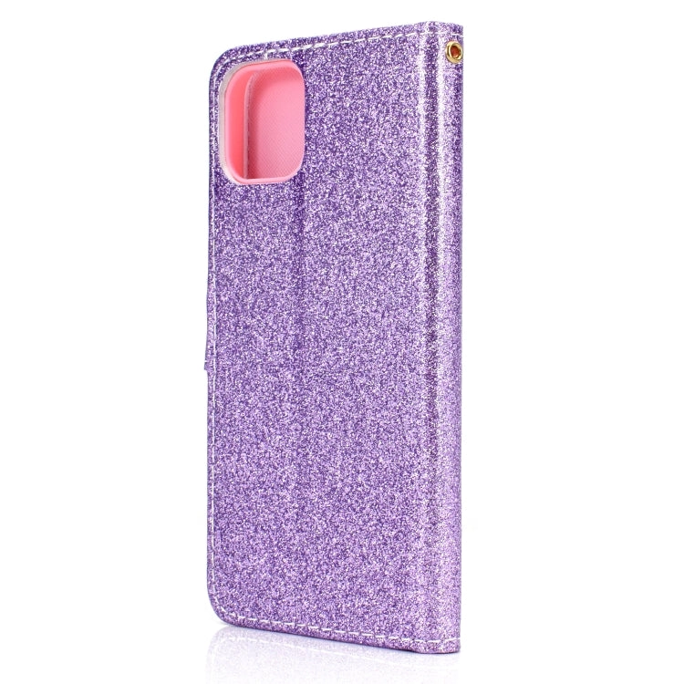 For Xiaomi Mi 11 Glitter Powder Horizontal Flip Leather Case with Card Slots  Holder