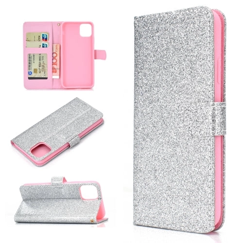 For Xiaomi Mi 11 Glitter Powder Horizontal Flip Leather Case with Card Slots  Holder
