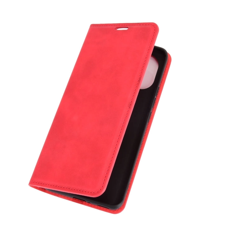 For Xiaomi Mi 11 Retro-skin Business Magnetic Suction Leather Case with Holder  Card Slots