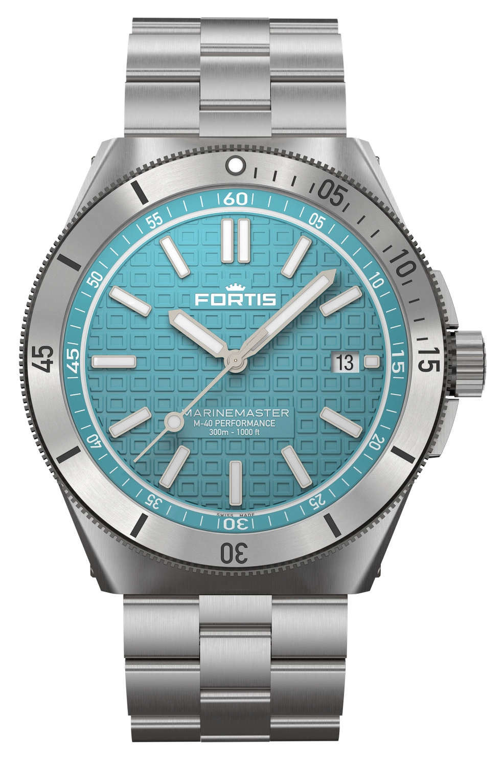 Fortis Marinemaster M-40 Serenity Blue Bracelet
