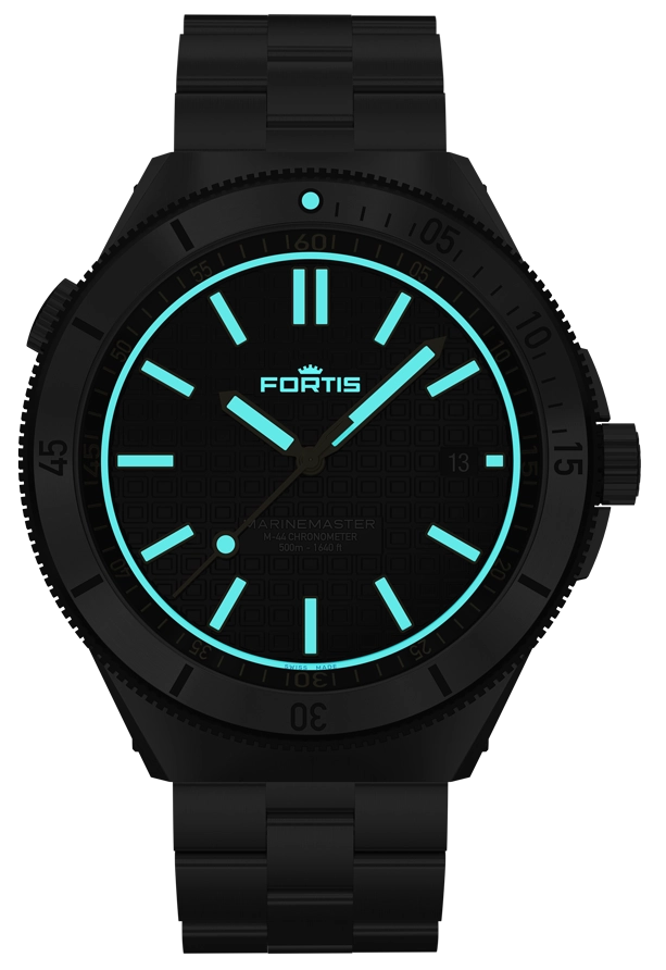 Fortis Marinemaster M-44 COSC Black Resin Bracelet