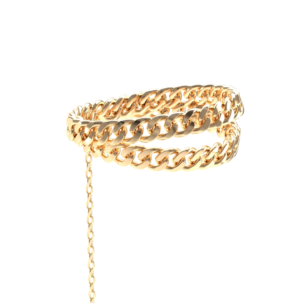 Gold Double Cuban Ankle Chain