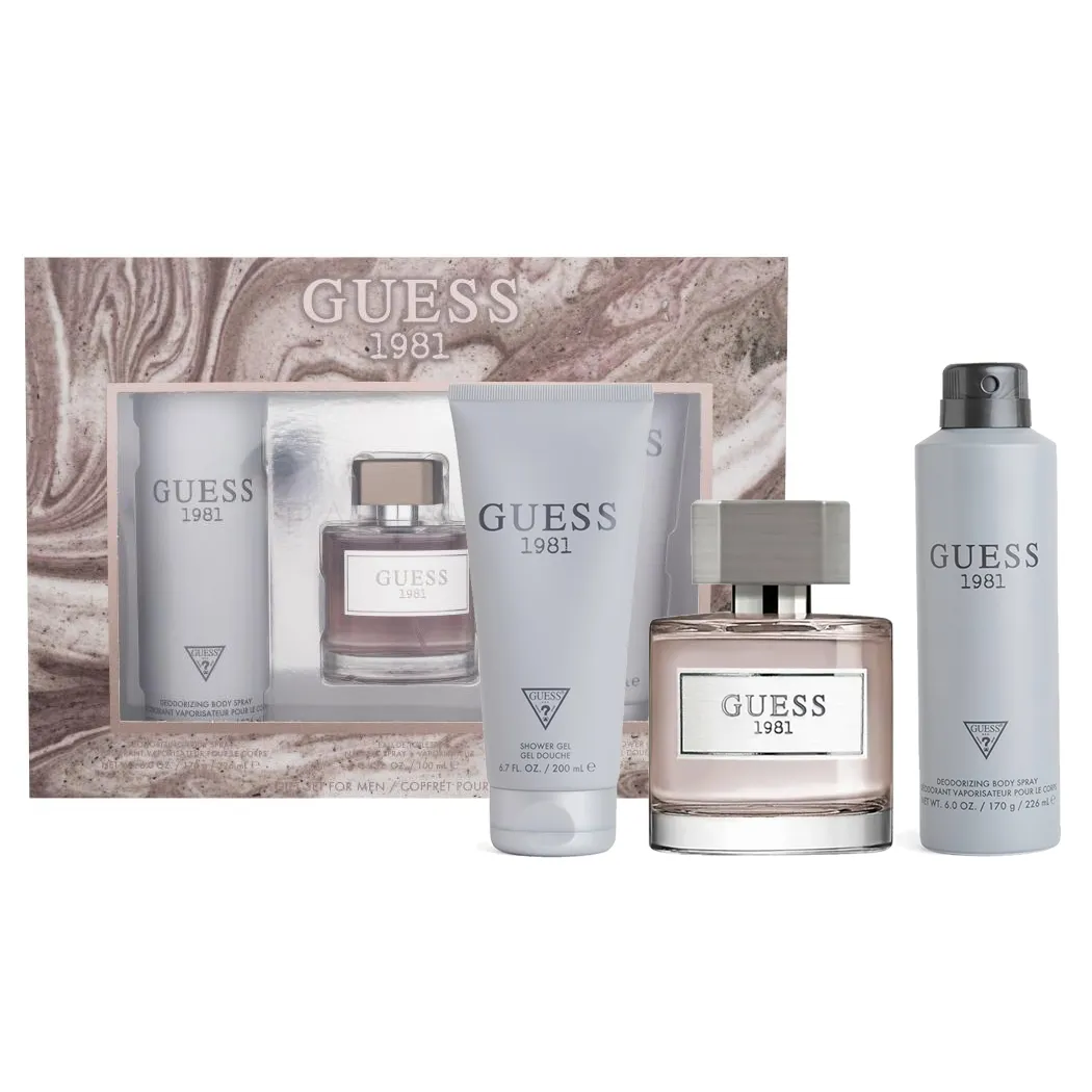 Guess 1981 by Guess 100ml EDT 3 Piece Gift Set for Men