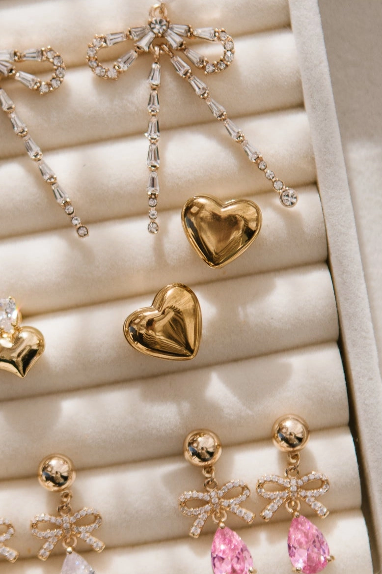 Heart Clamp Earrings